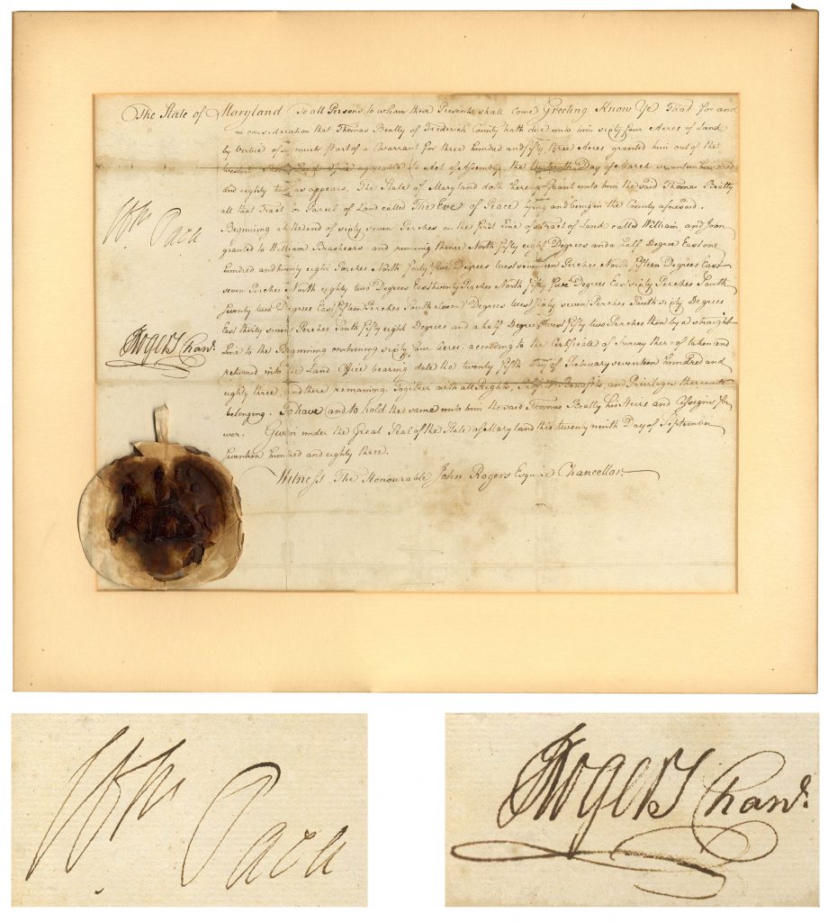 William Paca signed document 