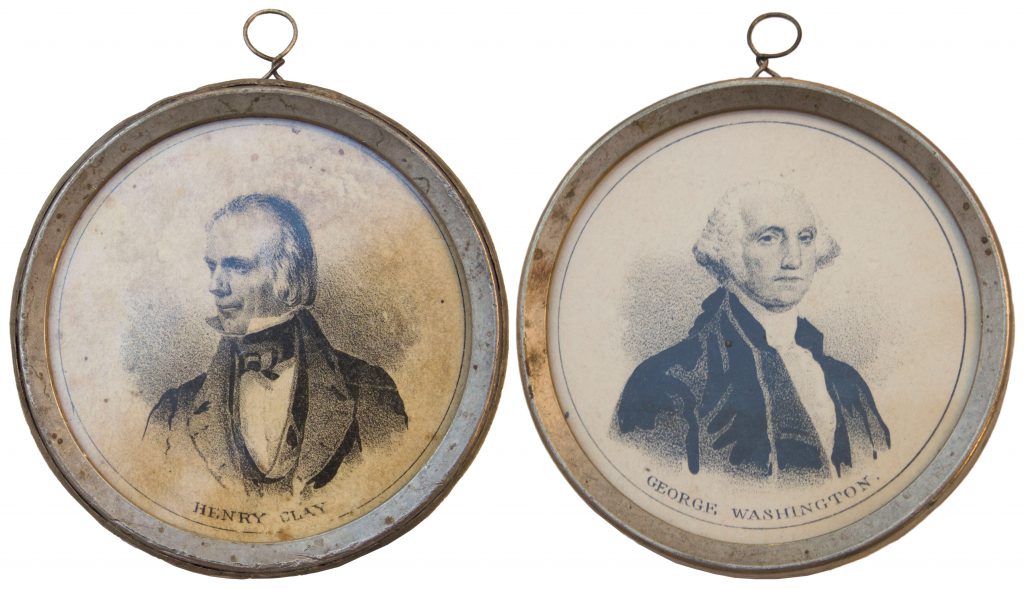 Henry Clay 1844 campaign pewter rim