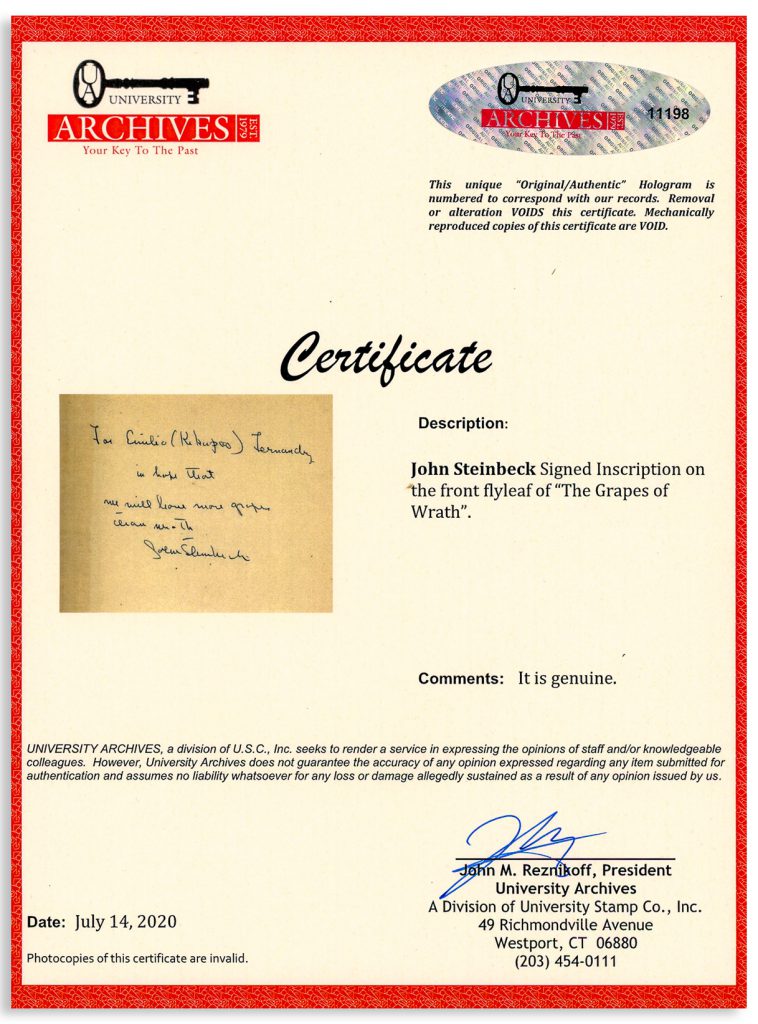 John Steinbeck Cup of Gold 1929 1st edition in dust jacket