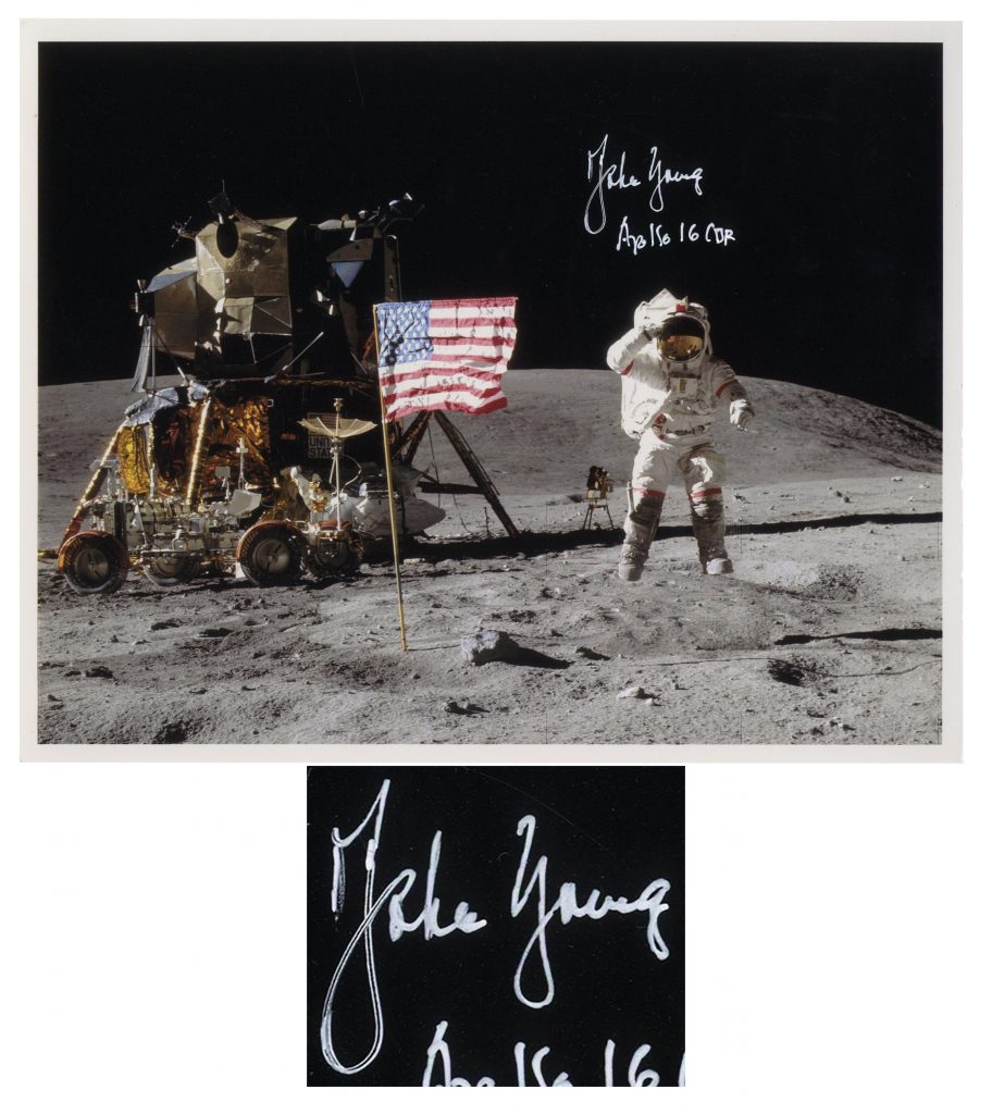 Gemini X 10 crew signed Mike Collins John Young photo