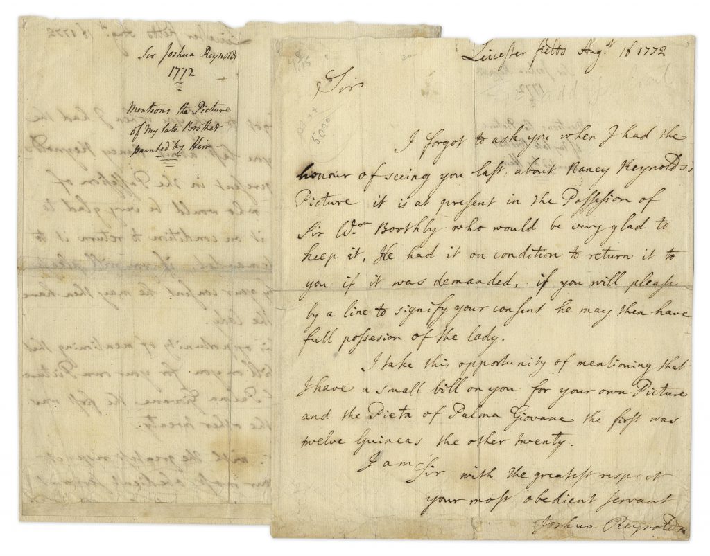 Joshua Reynolds autograph