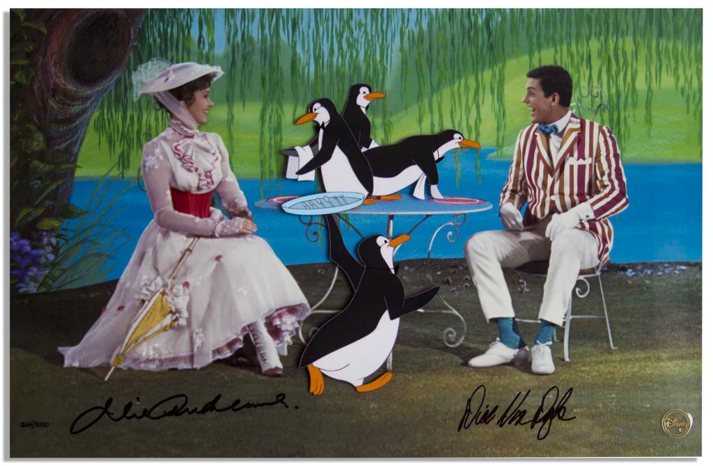 Julie Andrews signed Mary Poppins poster