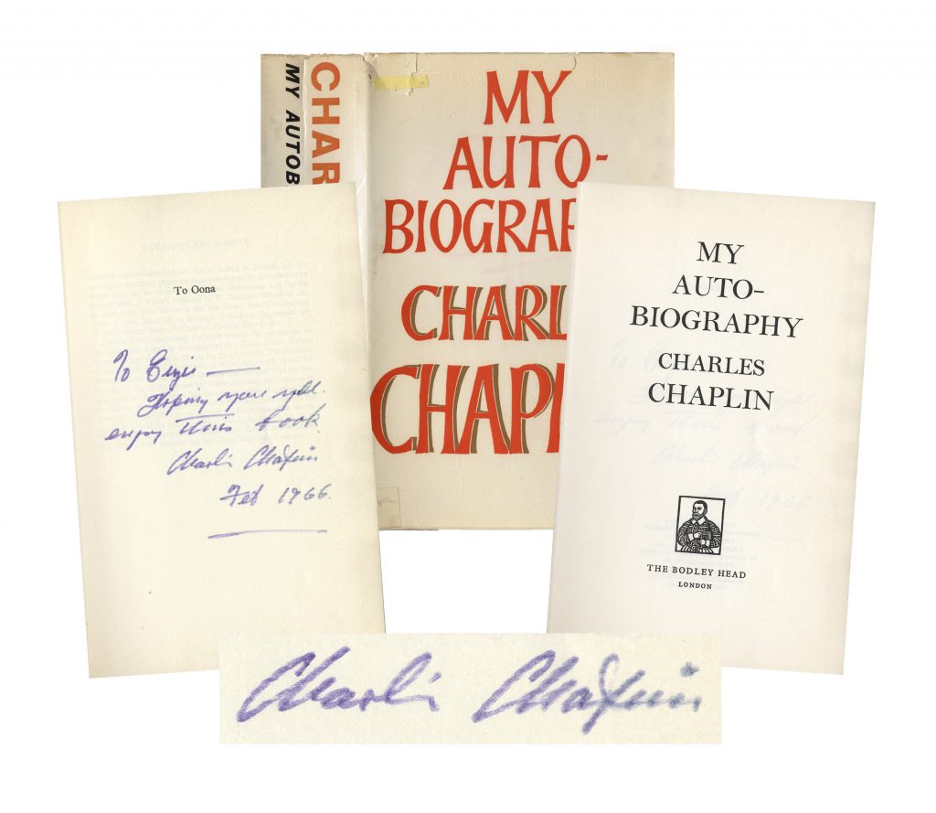 Charlie Chaplin signed photo
