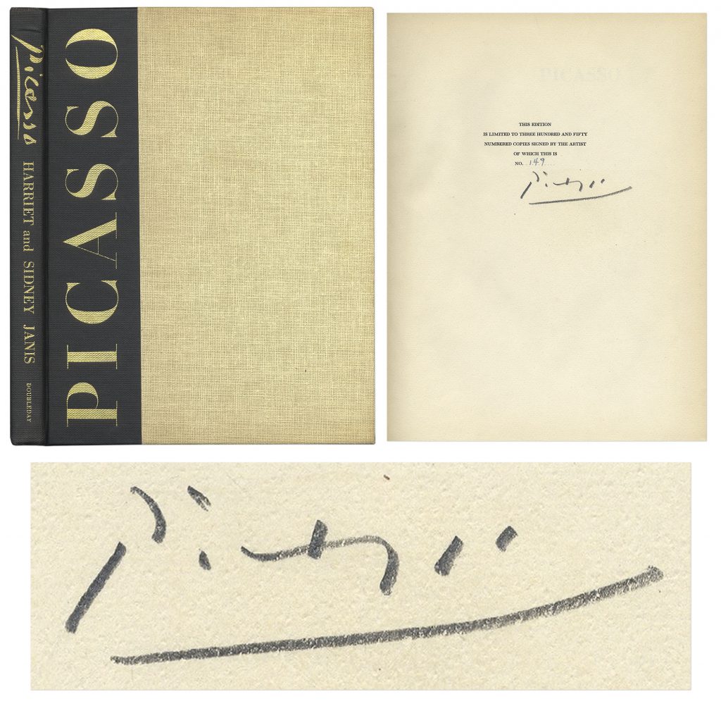 Pablo Picasso signed book