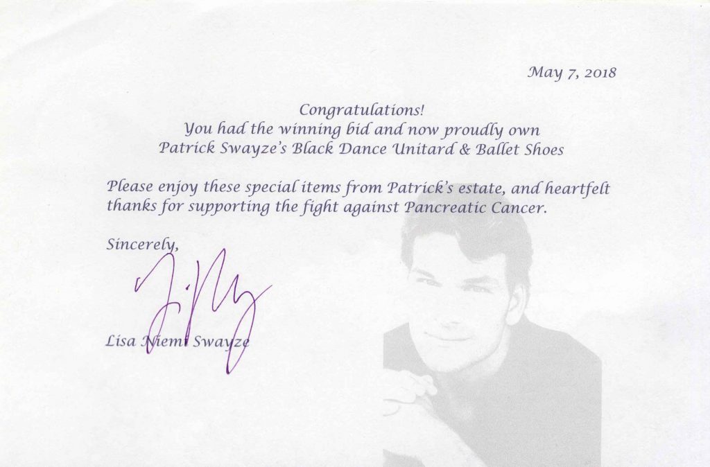 Patrick Swayze Jennifer Grey signed photo
