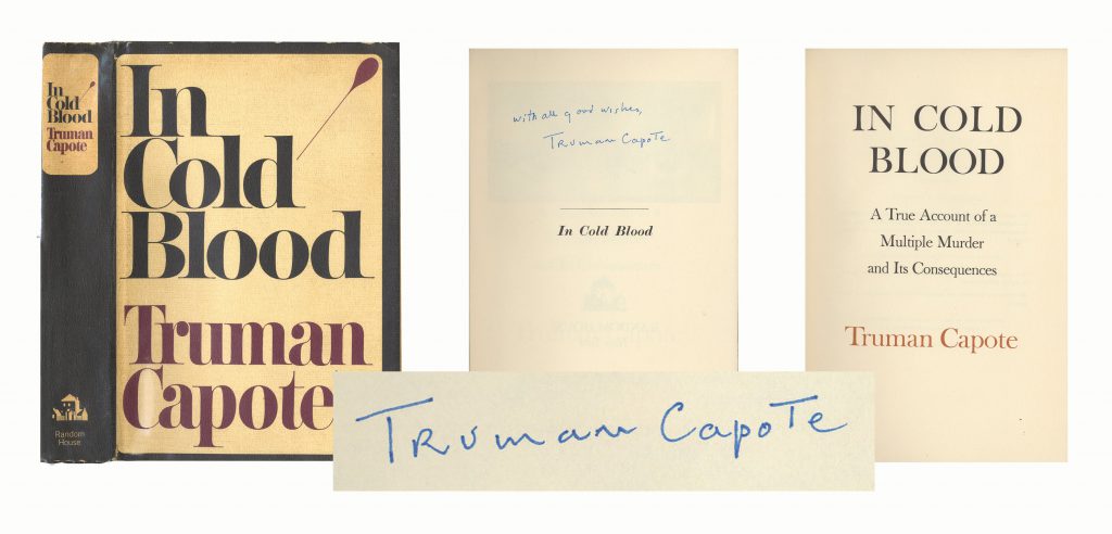 Truman Capote In Cold Blood signed 1st with dj