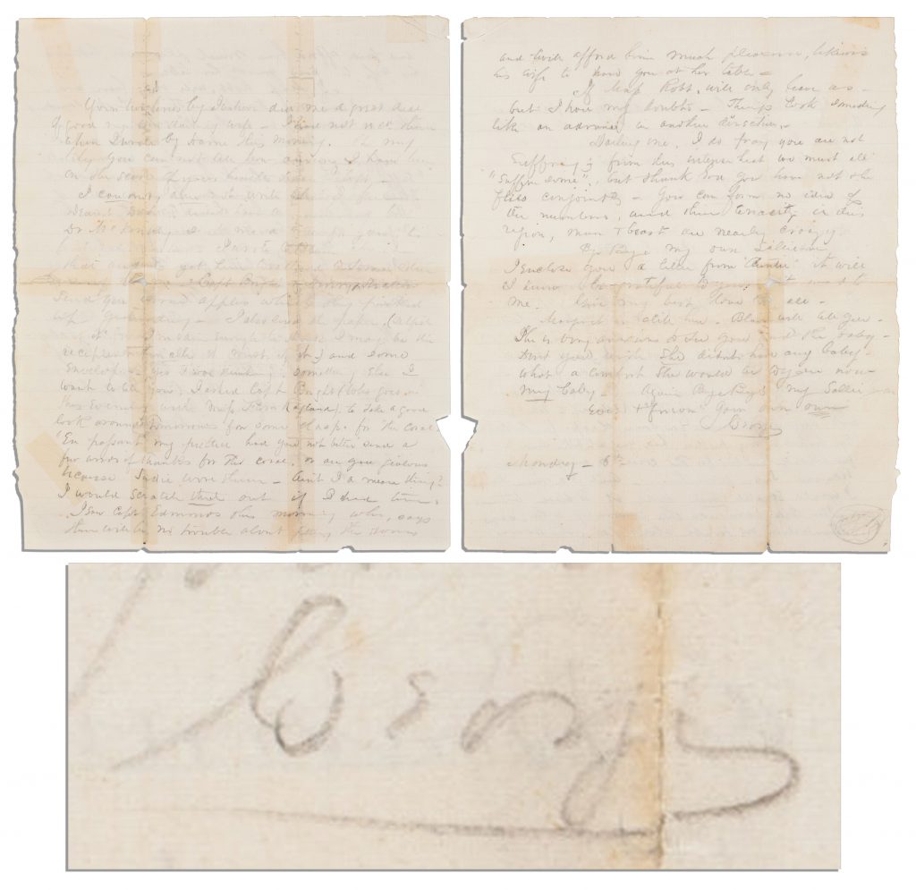 George Pickett signed letter