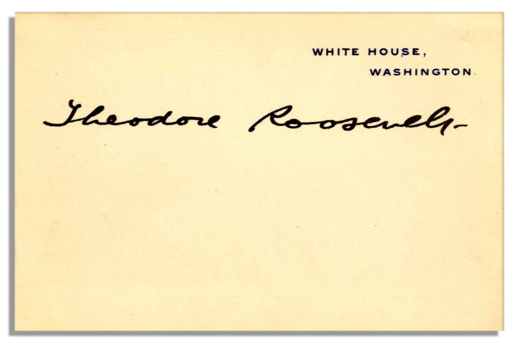 Theodore Roosevelt signed photo