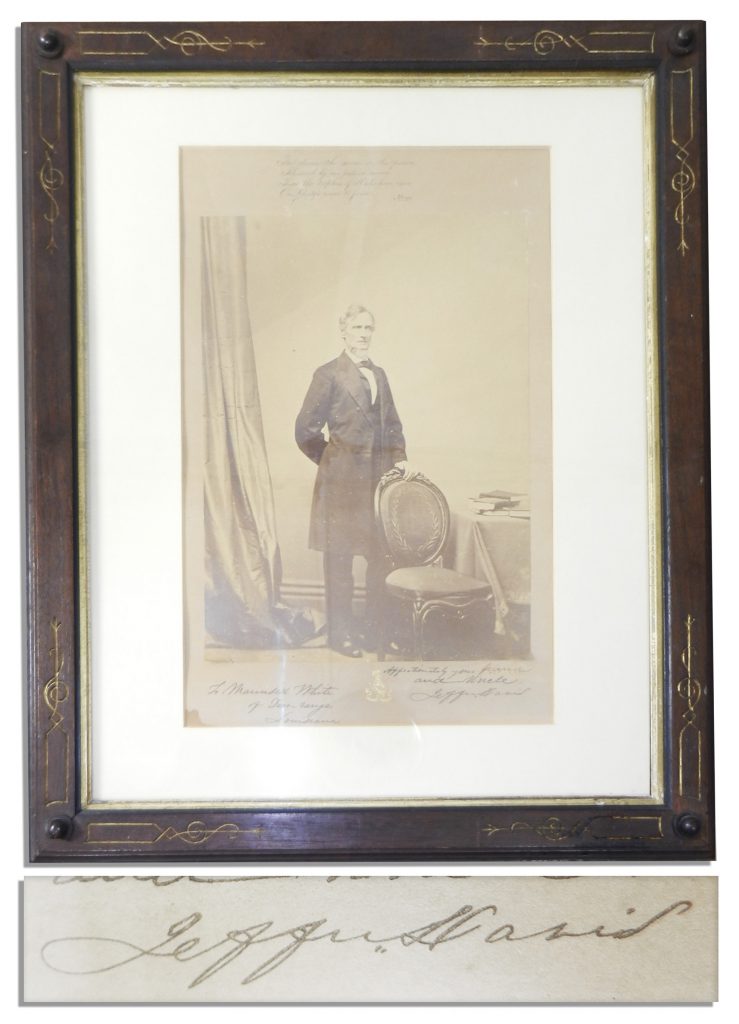 Jefferson Davis signed photo