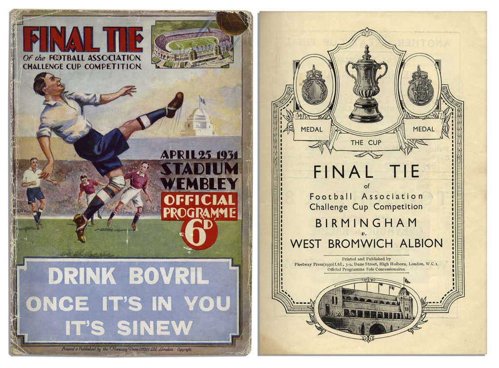 1933 FA Cup Finals program