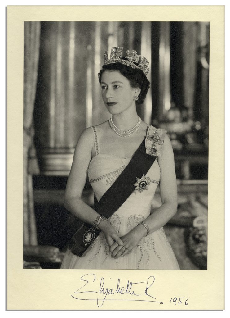 Queen Elizabeth II signed photo