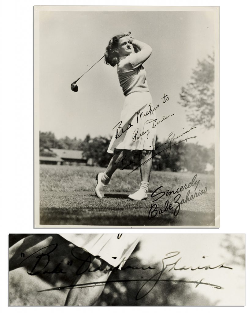 Babe Zaharias autograph