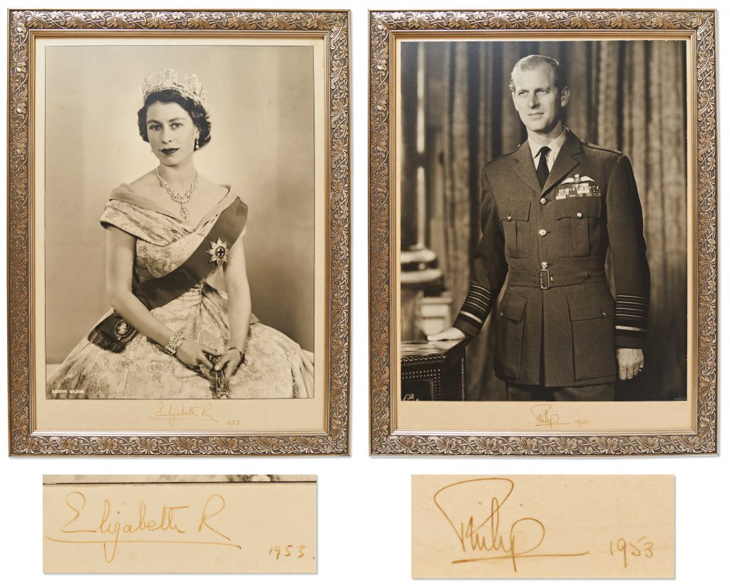 Queen Elizabeth II signed photo