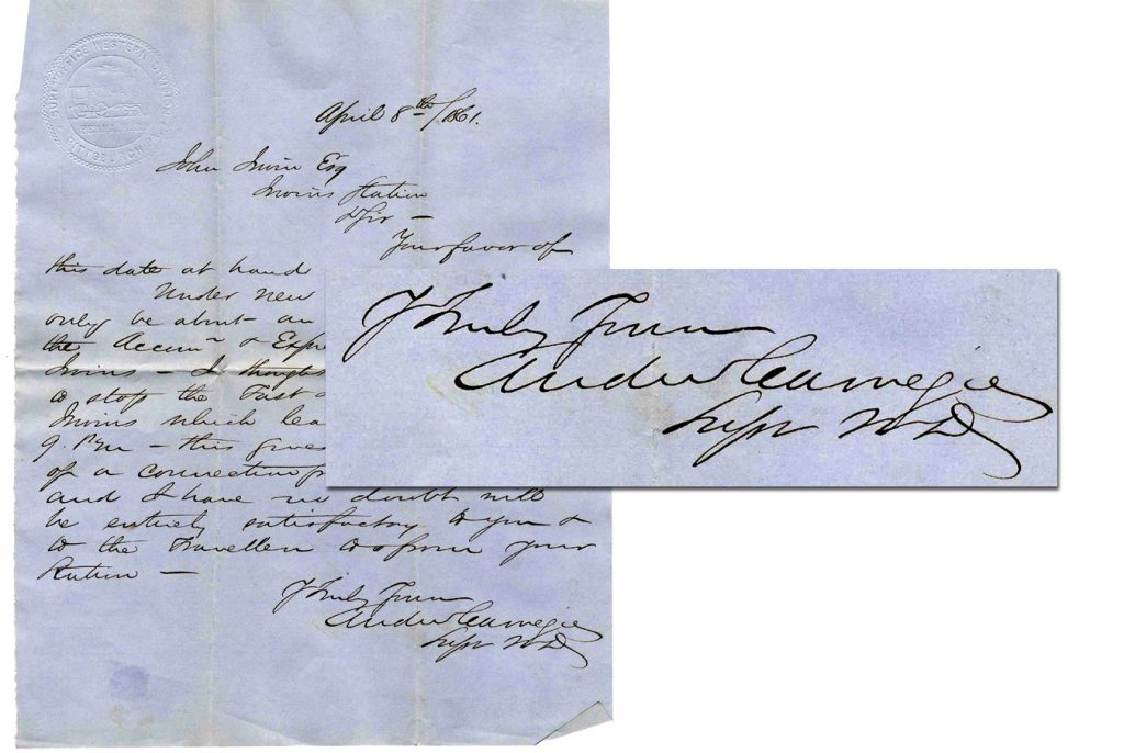 J Pierpont Morgan signed letter