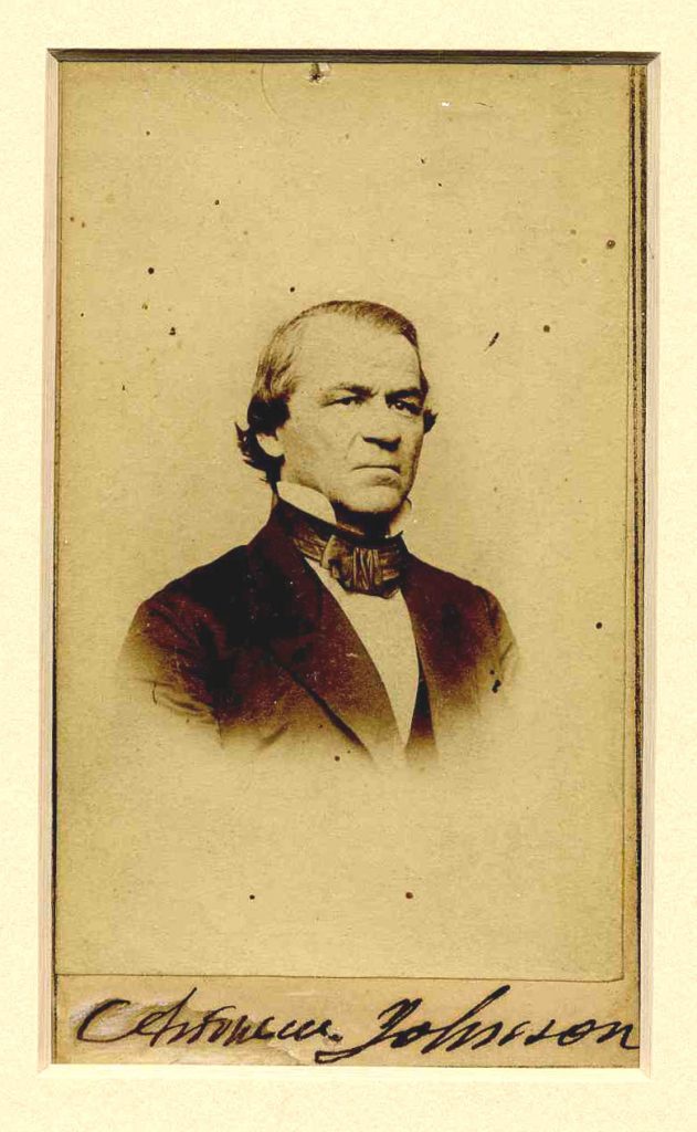 Andrew Johnson autograph letter signed as President