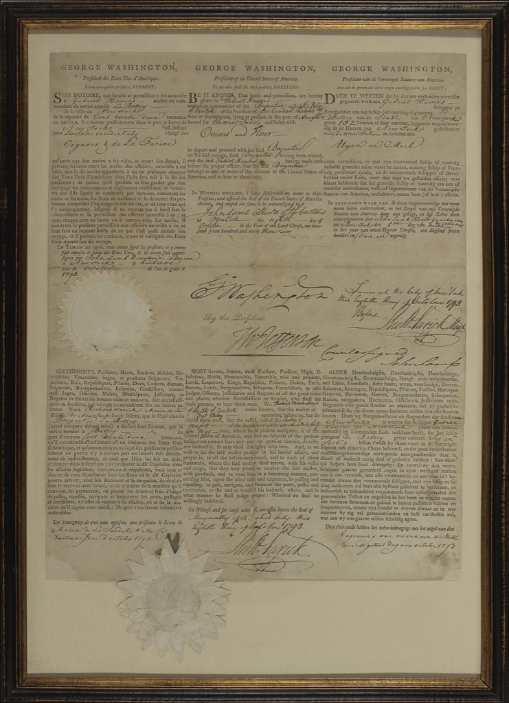Thomas Jefferson George Washington autographs