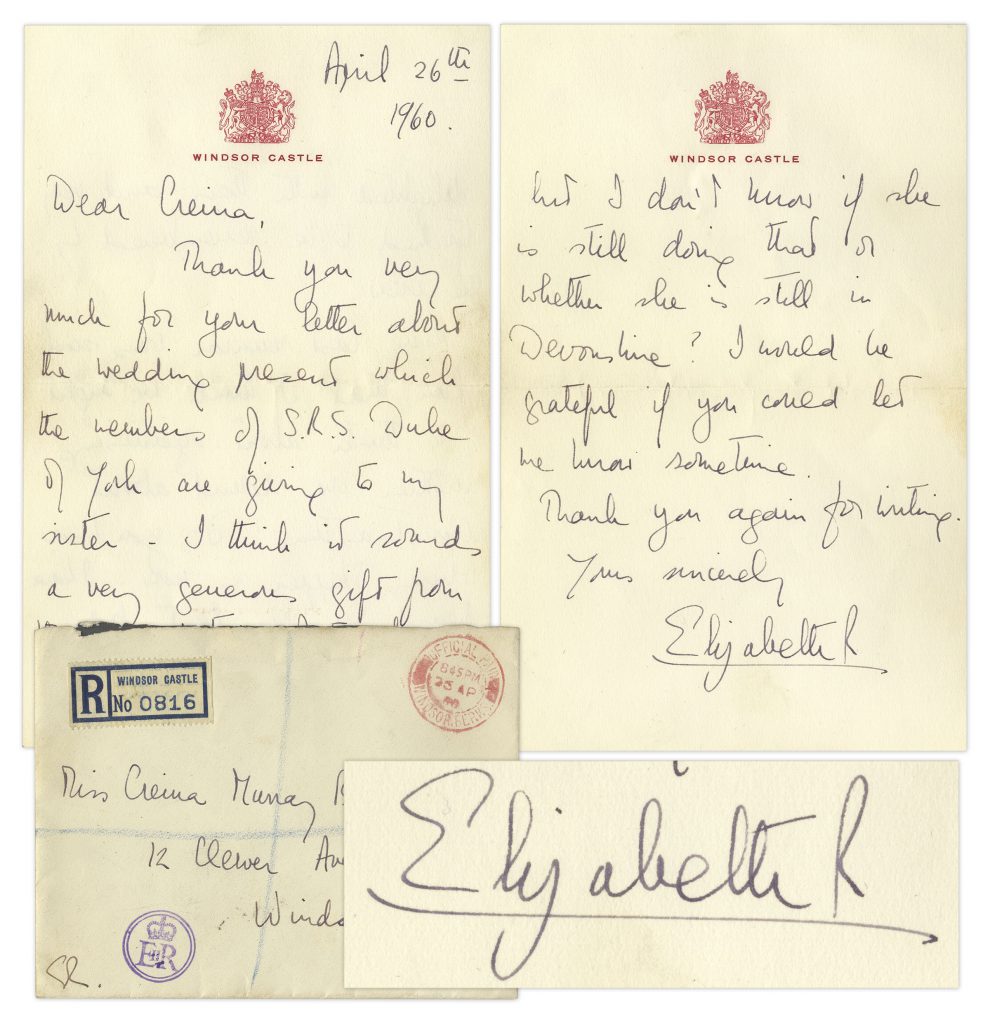 Queen Elizabeth II signed photo