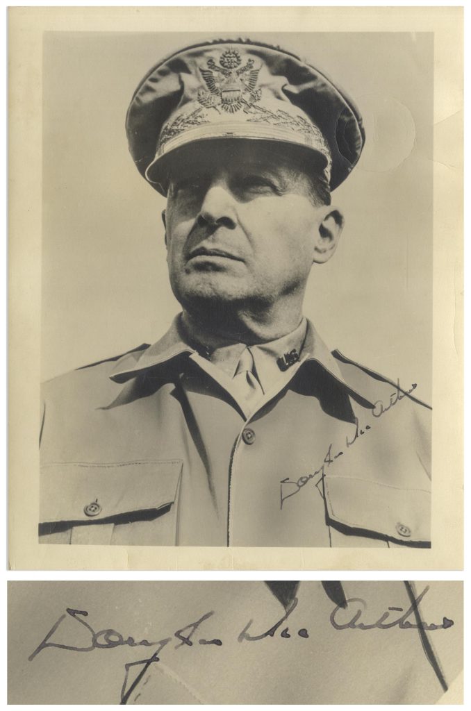 Douglas MacArthur Japanese Surrender signed photo