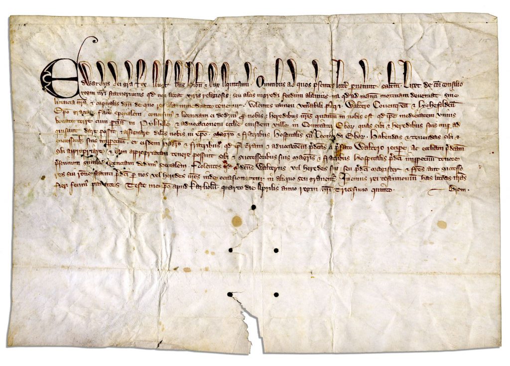 Edward I King of England letters patent 13th century