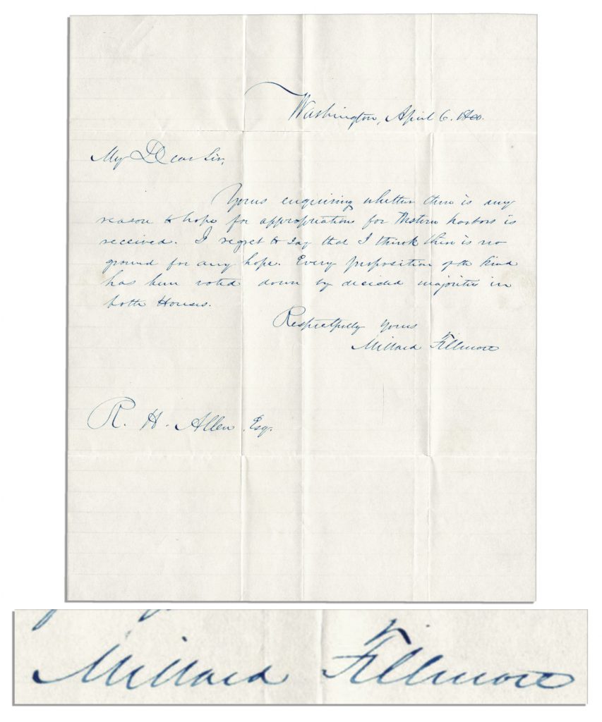 Millard Fillmore signed CDV