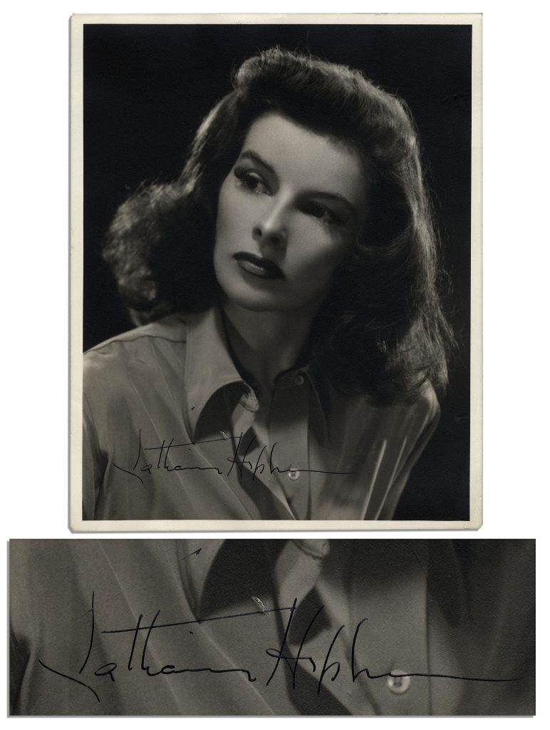 Katharine Hepburn signed photo