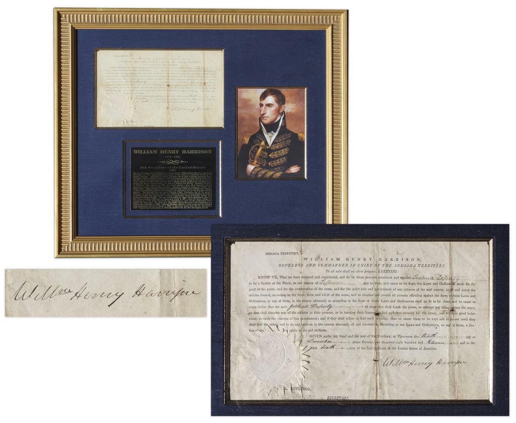 Florida Governor William Pope Duval signed letter
