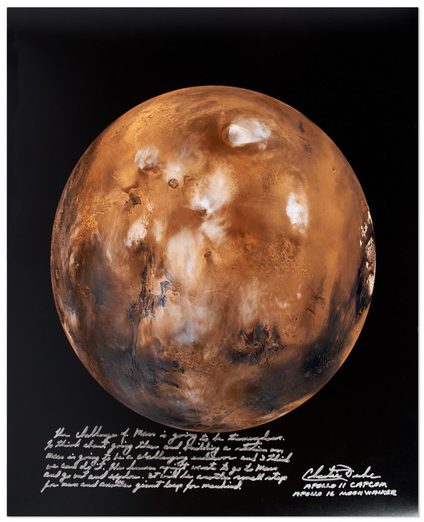 Charlie Duke Planet Mars 16" x 20" signed photo 