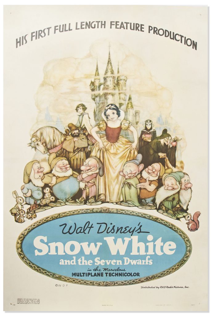 Snow White and the Seven Dwarfs 1937 one sheet poster Style B