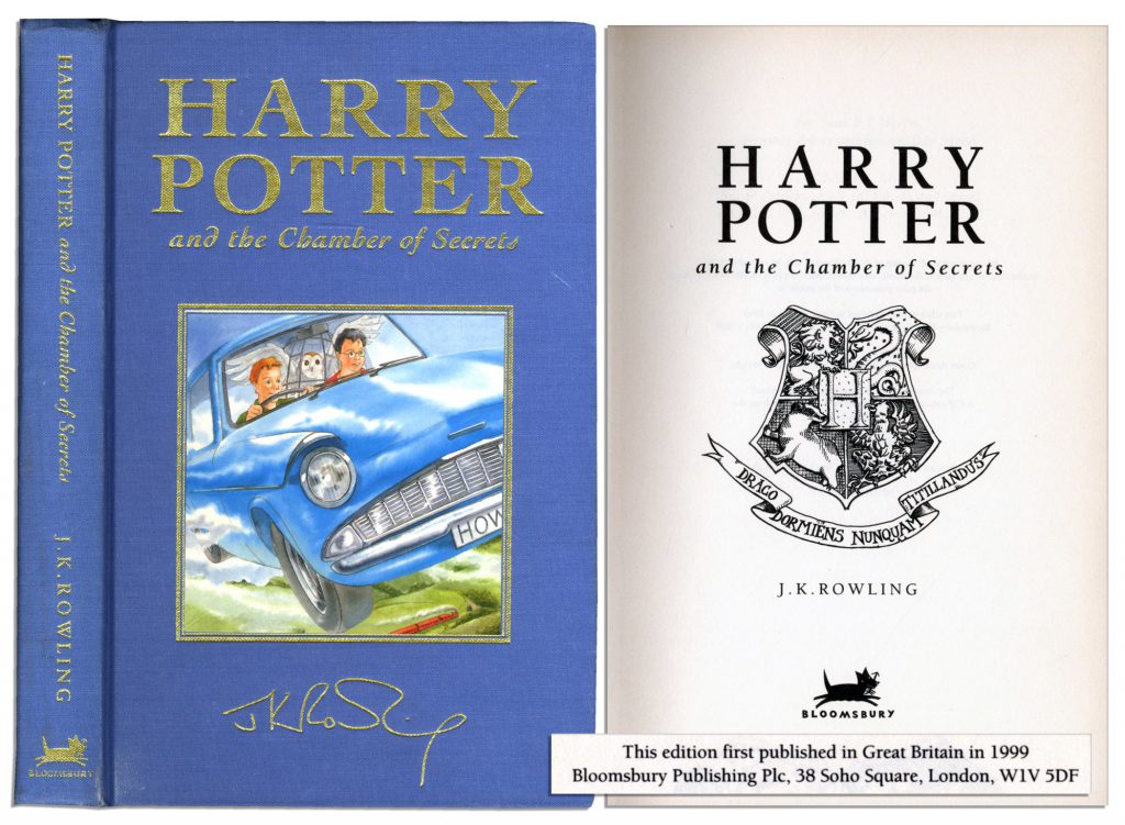 JK Rowling Harry 4th impression paperback signed 1997