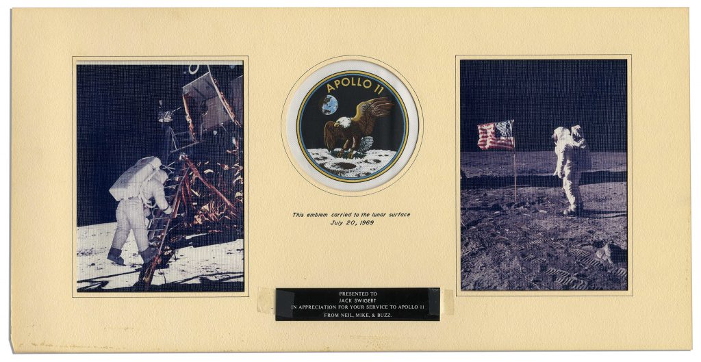 Buzz Aldrin Signed Apollo 11 Flown to Moon Beta Cloth