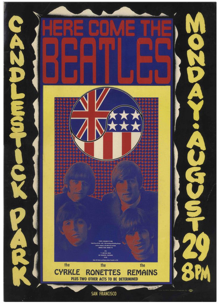 Beatles Sid Bernstein 1966 Shea Stadium concert poster