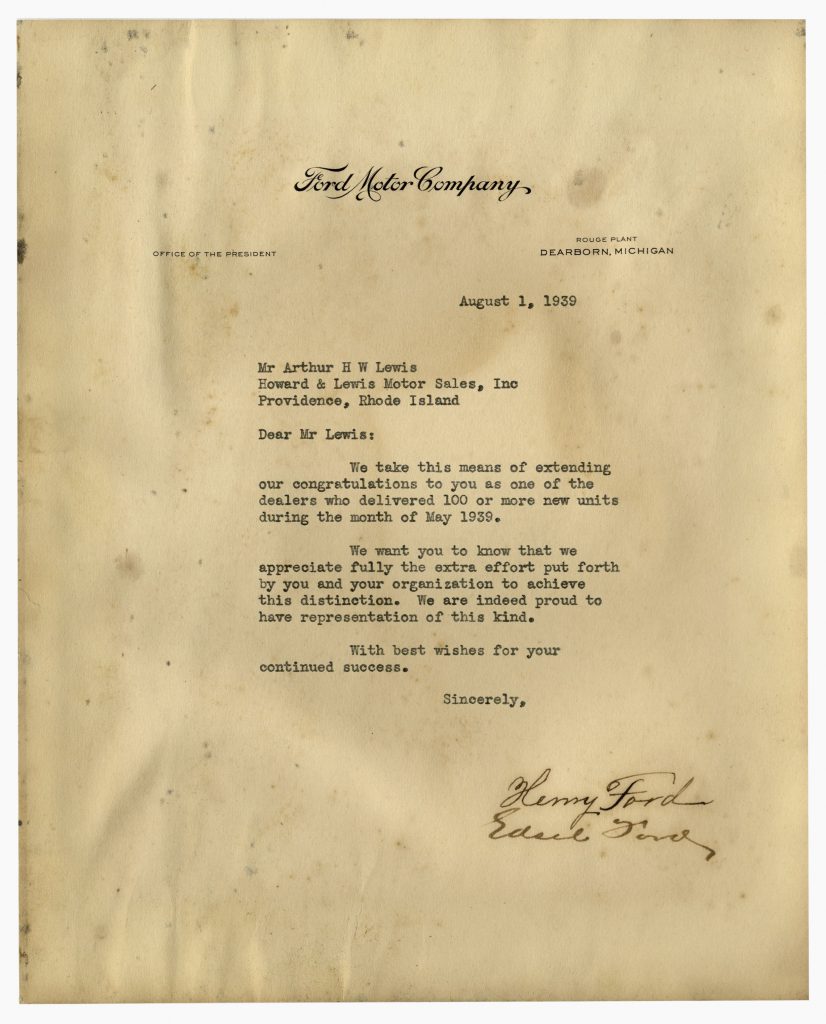 George Westinghouse signed letter
