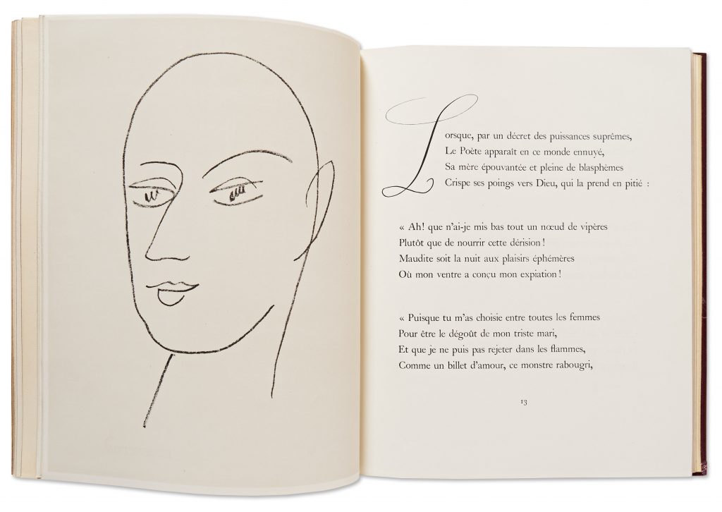 Henri Matisse signed Les Fleurs du Mal book