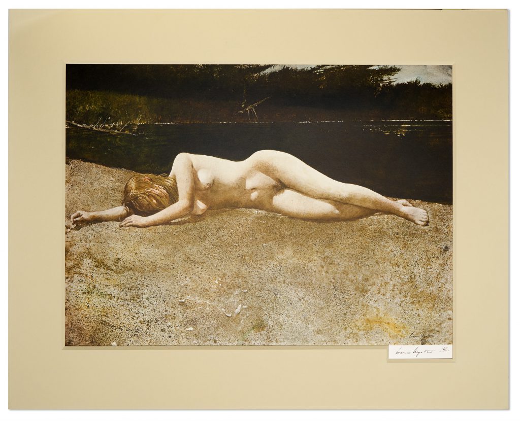 Andrew Wyeth signed Christinas World postcard
