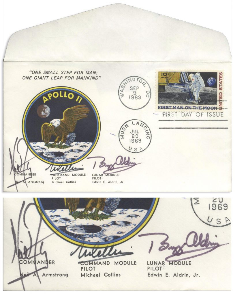SpaceX DM-2 flown cover signed by 5