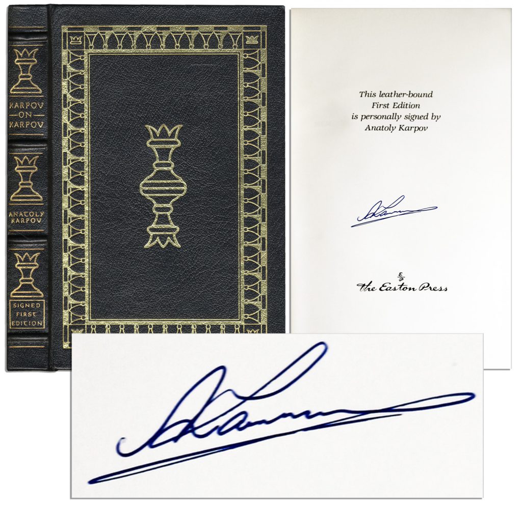 Bobby Fischer signed chess tournament program
