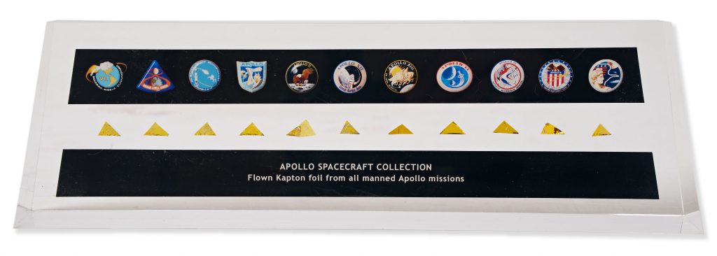 Apollo Manned Flights Kapton Foils in Lucite