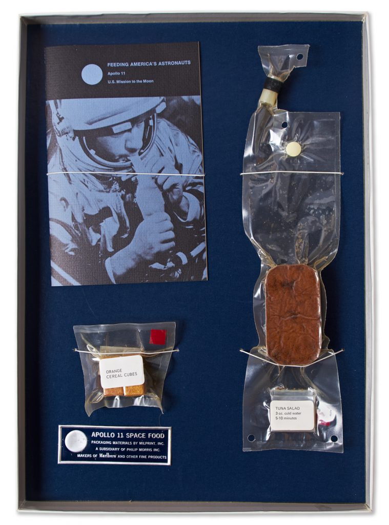 Apollo 11 space food display