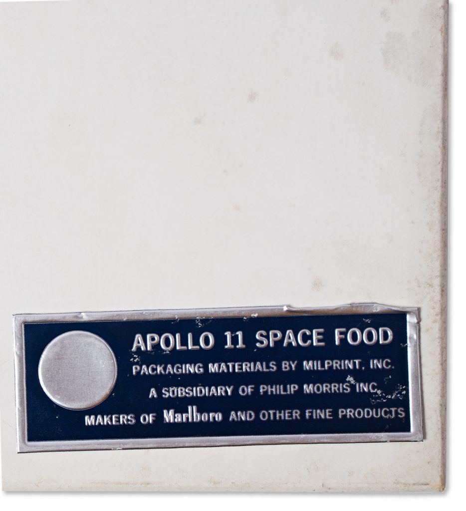 Apollo 11 space food display