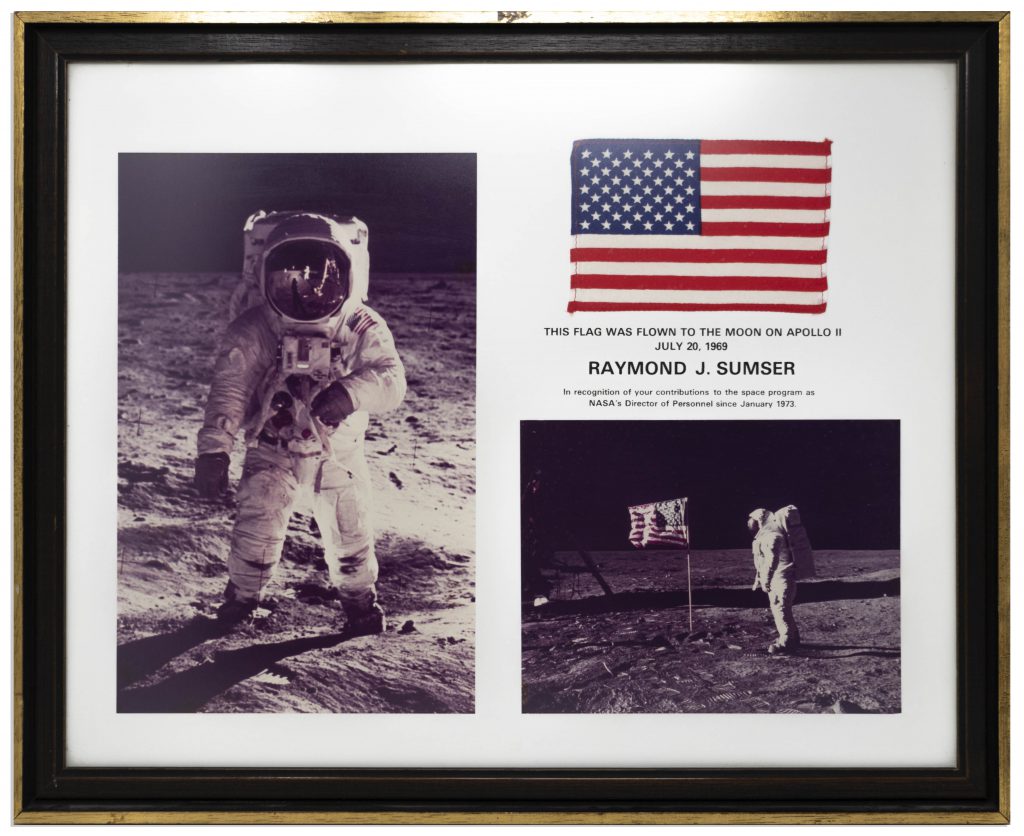 Large size Apollo flown Texas flag