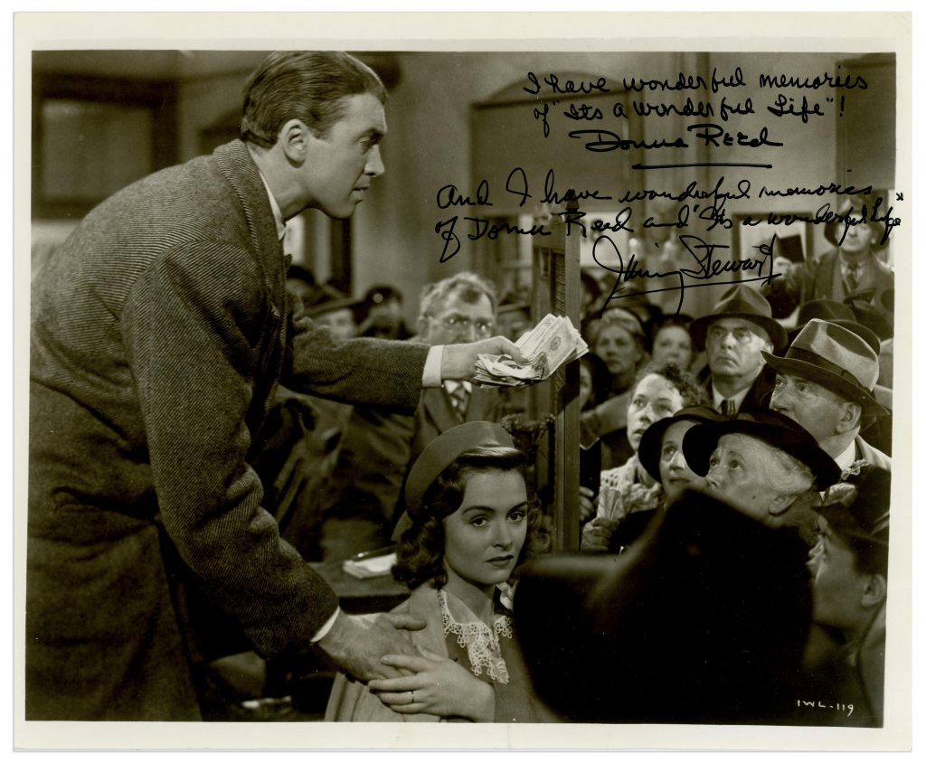 Donna Reed James Stewart signed photo