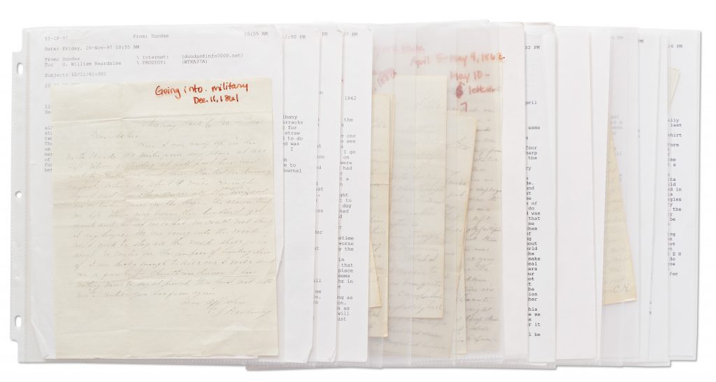 1st United States Sharpshooters letters archive