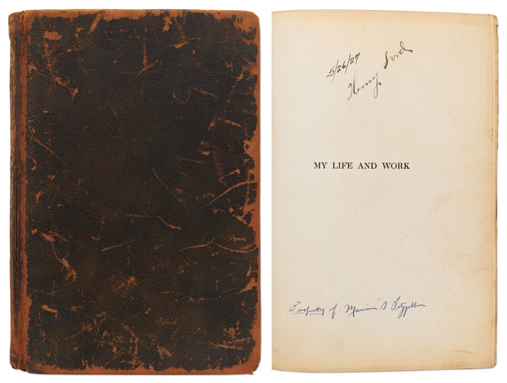 Henry Ford signed book