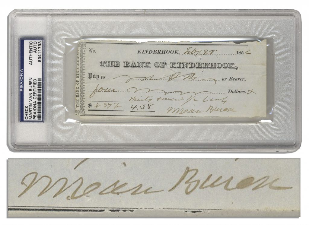 Martin van Buren 1840 silk portrait ribbon