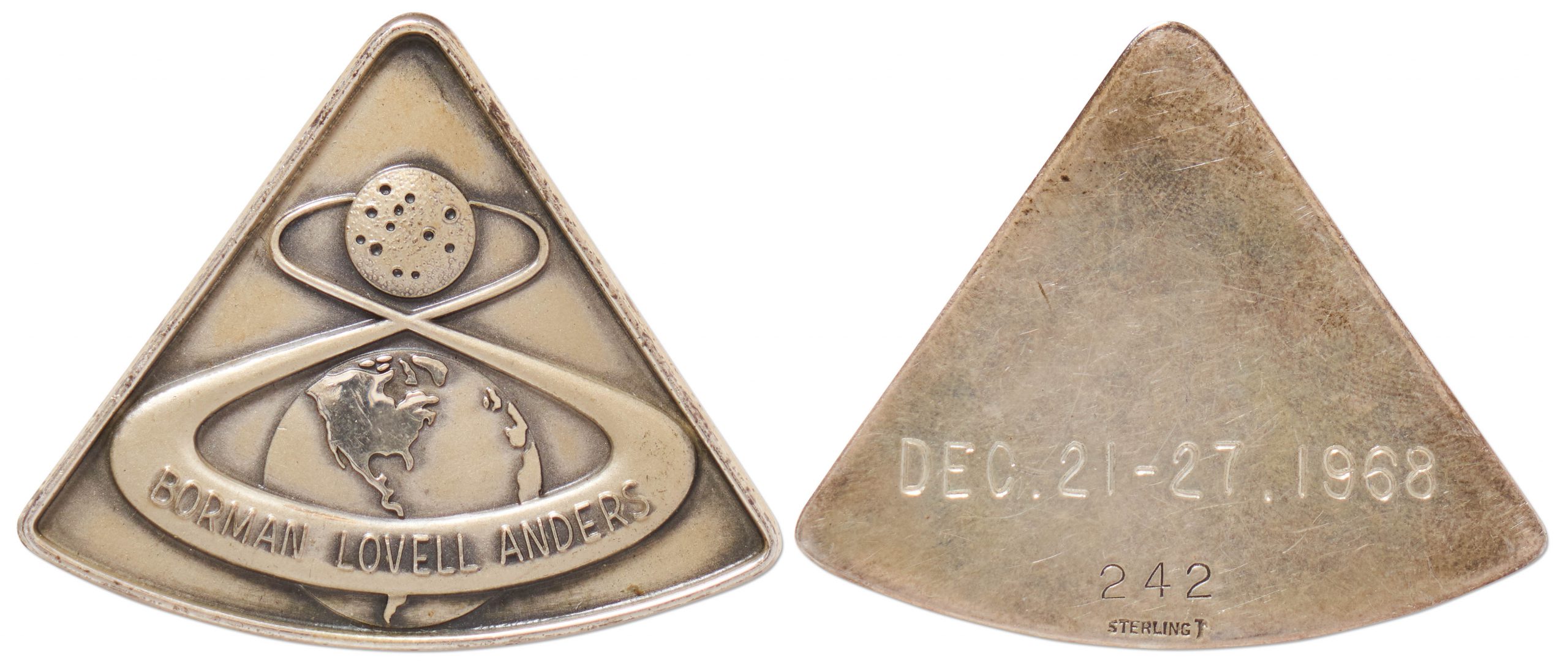 Apollo 8 flown Robbins medallion