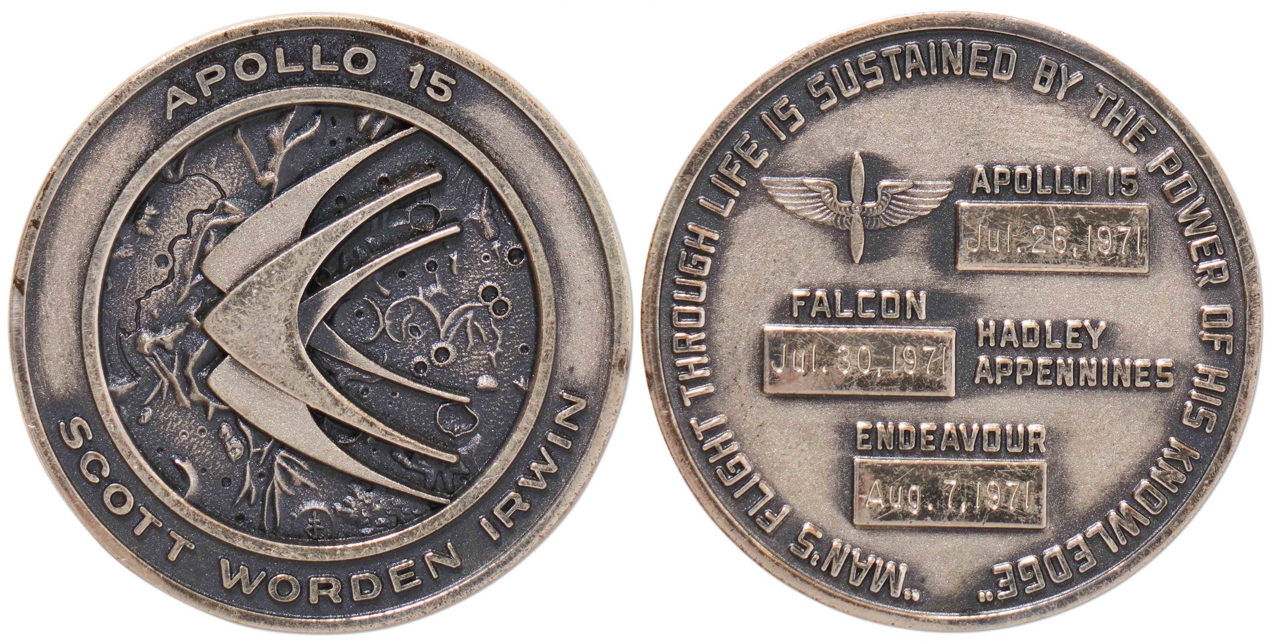 Apollo 15 flown patch
