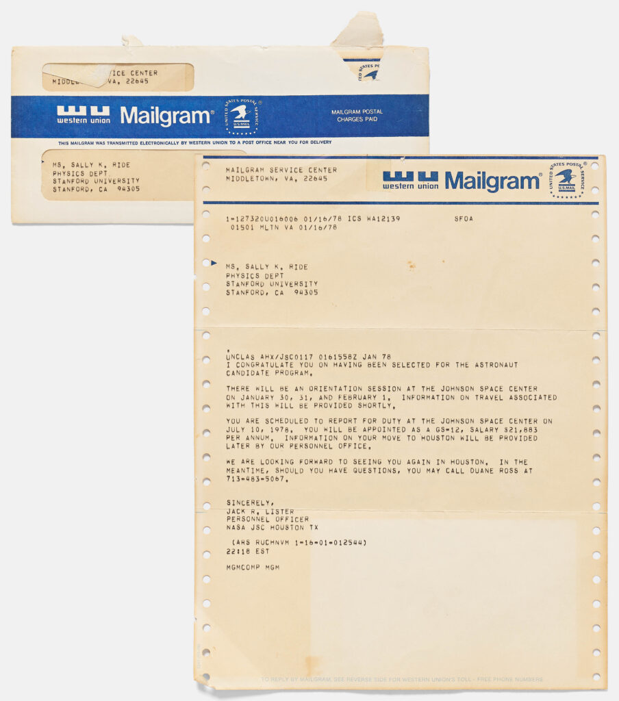 Fully typed letter dated Jan 16, 1978 on Mailgram letterhead photographed with original mailgram envelope.