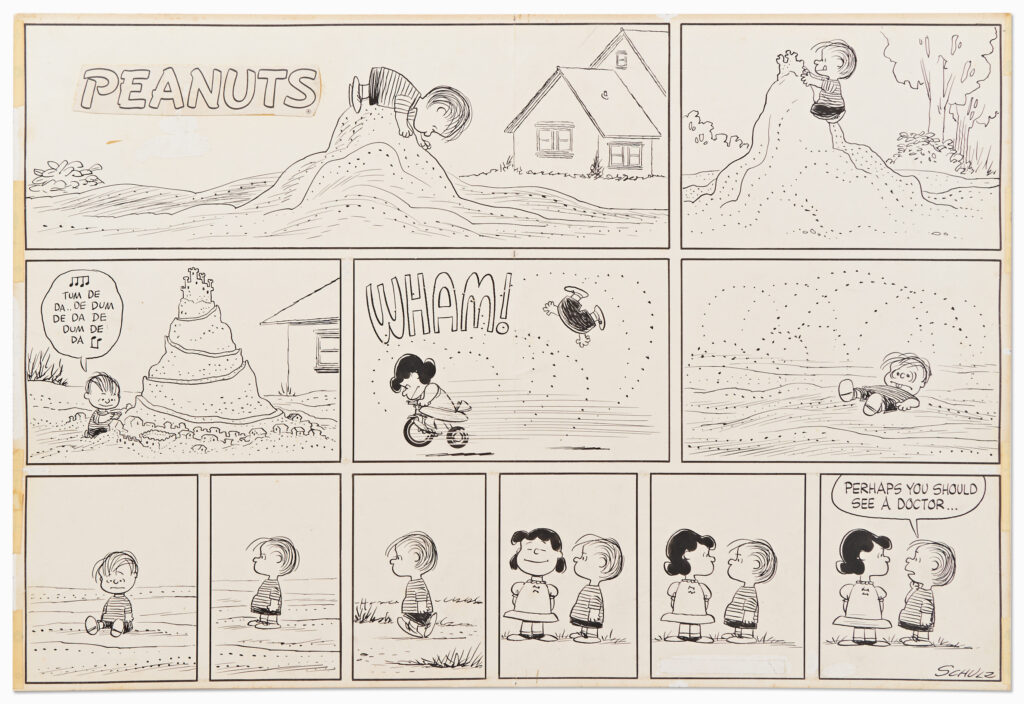 11 panel Peanuts Sunday strip from 1959 sold at auction for $52,500